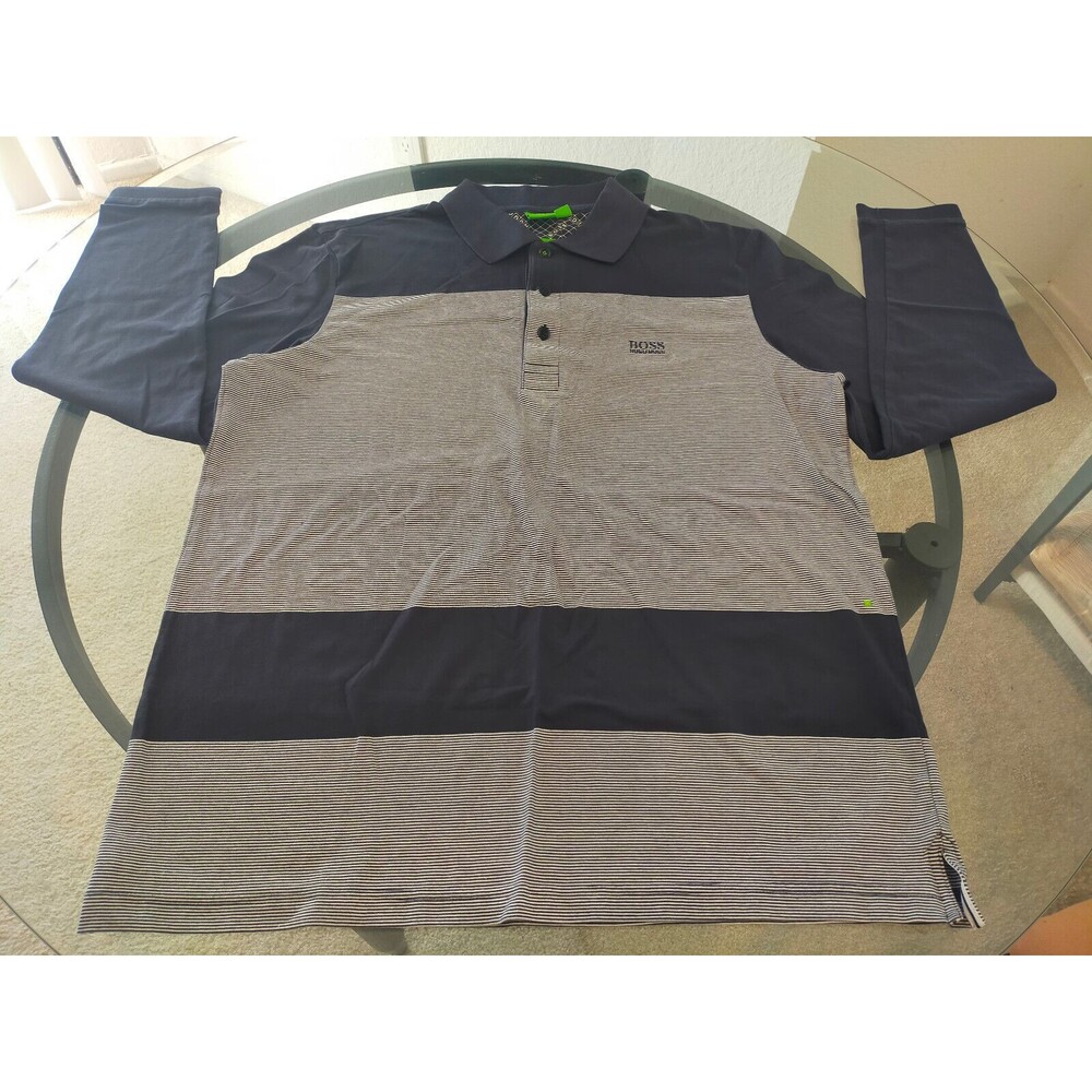 Hugo Boss Multicolored Long Sleeve Polo T-Shirt Size XL